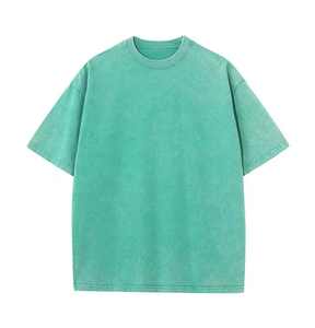 Camiseta de punto 100% algodón de alto gramaje con lavado ácido, diseño personalizado al por mayor para hombre, unisex de alta calidad - Product Image 6