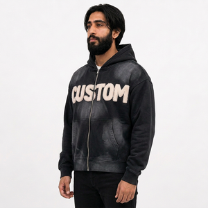 Sudadera con Capucha de Felpa de Algodón de 350 g/m² para Hombre, Personalizada, Estilo Urbano, Marca Privada, Suministro para Compradores Mayoristas de EE. UU. - Product Image 6