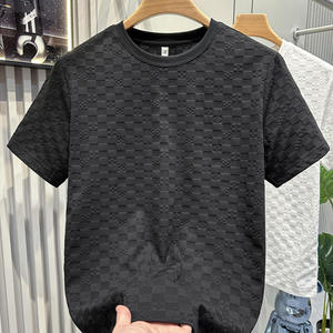 Unisex Black Short Sleeve Others Neck <b>T</b>-<b>Shirt</b> Custom Front Embossed Letter Pattern Quick Dry Breathable Polyester Summer Regular - Product Image 2