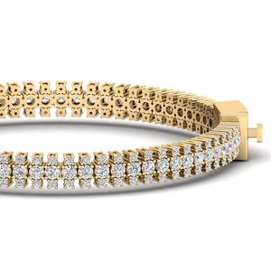 Bracelets REYES faits à la main en or massif 14 carats avec moissanite certifiée GRA, style classique, plaqué rhodium, bijoux fins pour femmes - Product Image 2