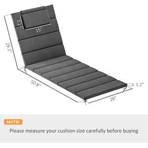 Confezione da 2 cuscini per chaise longue da esterno UPF50+ Olefin 80x26 Grigio scuro - Product Image 3