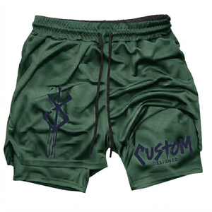 Custom <b>Green</b> Mesh 100% Polyester Breathable Knee Length Gym <b>Shorts</b> <b>Men</b> Athletic Training Workout Running Activewear Wholesale - Product Image 1