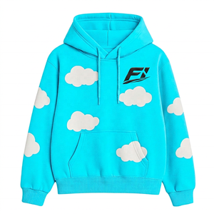 Sudaderas con Capucha Personalizadas con Estampado de Nubes, Oversize, de Algodón FRENCH TERRY, Estilo Casual Urbano, Manga Larga, Venta al por Mayor - Product Image 5