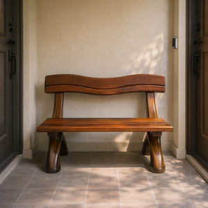Banc d'extérieur Luxali Price Factory, magnifique, artisanal, en noyer massif, design moderne, écologique, durable, 3 places. - Product Image 3