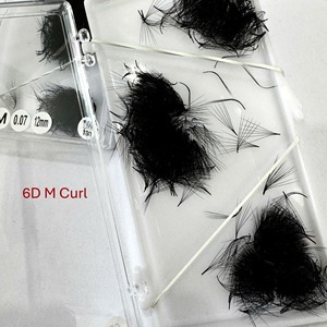ขนตาปลอมแบบพัดสำเร็จรูป 6D 0.07 CC/D/DD/M/L Curl พรีเมียม ให้ลุคธรรมชาติ ทำด้วยมือจากเส้นใยสังเคราะห์  รับทำโลโก้สีดำด้าน - Product Image 6