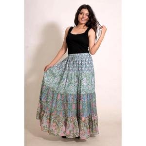 Handmade Cotton <b>Patchwork</b> Printed Boho Maxi <b>Skirt</b> Indian Long <b>Skirt</b> for Women Festival Summer Clothing - Product Image 2