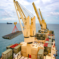 Grue de pont maritime à double flèche