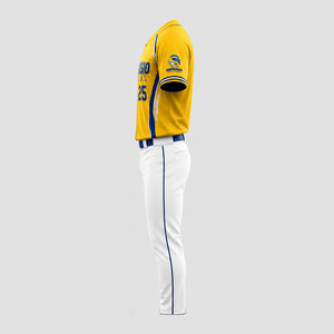 Uniformes de baseball sans manches personnalisés en polyester 100 % de haute qualité, sublimés, entièrement boutonnés, respirants, à séchage rapide, ensembles grandes tailles - Product Image 2