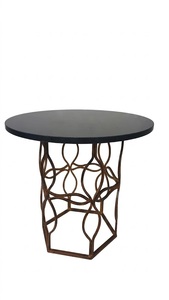OEM Customized Spiral Design Base Iron Metal <b>Stool</b> With Circular Metal TOP For Home Garden Living Room Furniture - Product Image 4