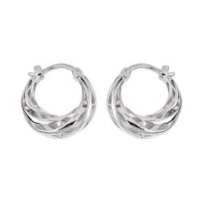 Boucles d'oreilles créoles pour femmes, 16 mm, style bohème, en argent sterling 925 plaqué, bijoux faits à la main, cadeau pour anniversaire, occasions spéciales, élégant - Product Image 1
