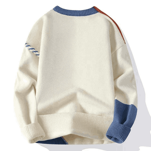 Nouveaux pulls pour hommes en tricot chaud d'hiver 2026, col roulé tendance, patchwork, streetwear, pull décontracté pour hommes - Product Image 5