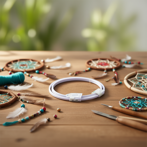 Cerchio in plastica Ilan da 130 mm per artigianato acchiappasogni, 3 pezzi - Product Image 3