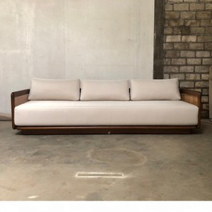 Sofá de Jardín de Madera de Teca Sostenible con Certificación SVLK, 3 Plazas, con Cojines Resistentes a los Rayos UV de Alta Densidad, Muebles de Exterior Ecológicos - Product Image 3