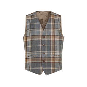 Gilet écossais pour homme, coupe ajustée, idéal pour mariage, fête ou tenue décontractée, veste sans manches pour homme - Product Image 2