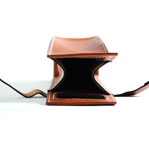 Sac de transport pour bouteille de vin en cuir marron, logo personnalisé, pliable, réutilisable, résistant à l'eau, fait main, cadeau pour pique-nique ou fête - Product Image 2