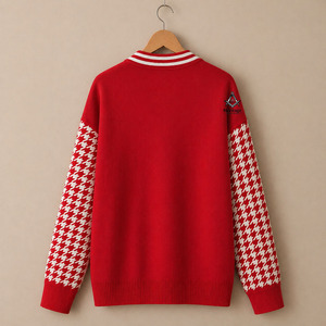 HMR Women's Customized Logo Delta Sigma Long Sleeve Loose Fit Top New Style Knit Neck <b>Cardigan</b> for <b>Spring</b> Early Summer Autumn - Product Image 3