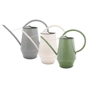 Regadera metálica vintage con mango rojo y diseño de arte folclórico para decoración de jardinería, regadera metálica ecológica - Product Image 4
