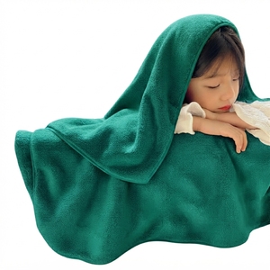 Serviette de bain à capuche en microfibre douce pour bébé, serviette à séchage rapide pour enfants - Product Image 1