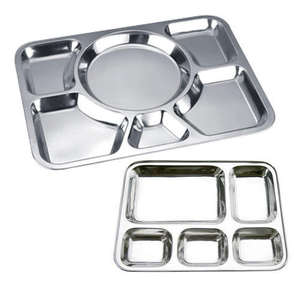 Plato Rectangular de Acero Inoxidable de Alta Resistencia para Servir, Apto para Lavavajillas, para Uso en Campamentos, BB00185, Venta al por Mayor en India - Product Image 3