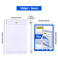 Étui de protection rigide en acrylique 100pt pour cartes à collectionner, présentoir pour cartes TCG, pochettes pour cartes de sport, cartes à échanger
