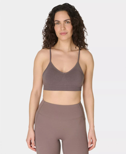 Oferta caliente: Top corto deportivo sin espalda con tirantes cruzados para mujer, camiseta sin mangas acanalada para mujer - Product Image 1