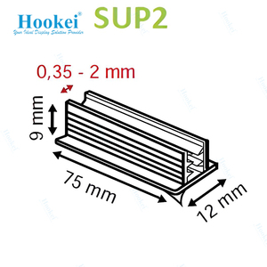 Vente en gros d'usine de plastique Supergrip PVC transparent Porte-panneau d'étiquette de prix publicitaire Porte-panneau marketing avec adhésif inférieur - Product Image 6