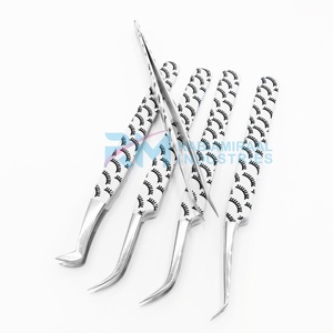 Pince à épiler pour extensions de cils RMI Silver Shin Tip anti-magnétique 10 mm en acier inoxydable à pointe lisse, design personnalisé - Product Image 2