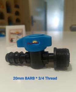 Robinet à bille Watersun en plastique ABS robuste bleu-noir 3/4 po (20 mm) – Raccord de tuyau d'irrigation pour serres agricoles et jardins - Product Image 3