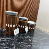 Venta al por mayor SS CRAFT INDIA Juego de quemadores de incienso Madkhan de bambú con incrustaciones de nácar, fragancia tradicional árabe de Oud, religioso
