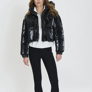 Chaqueta Corta Acolchada Estilo Athleisure para Mujer, Chaqueta Deportiva para Gimnasio, Chaqueta Ligera y Cálida para Correr con Orificios para los Pulgares - Product Image 6