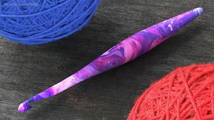 เข็มโครเชต์เรซิ่นรักษ์โลกแบบสั่งทำพิเศษจาก FAIZA CRAFT มีสีหลากหลายแบบกลิตเตอร์ให้เลือก ขนาด 3.5 มม. ขึ้นไป สำหรับขายต่อ - Product Image 6