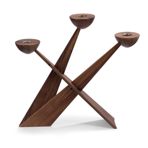 <b>Candle</b> Holder or Pine Wood <b>Candle</b> <b>stick</b> set of 3 <b>candle</b> stand for decorative wedding party - Product Image 2