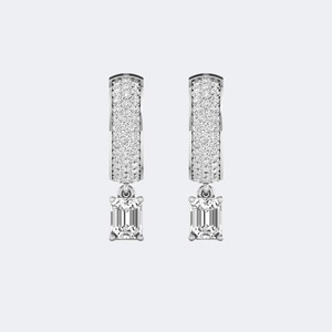 Boucles d'oreilles de luxe en diamants de laboratoire multi-formes taille brillant 1,50 CTW en argent sterling 925, couleur EF, clarté VVS-VVS, Taurus Jewels - Product Image 6