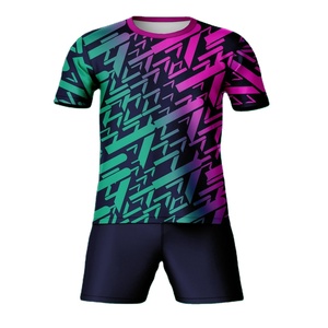 Maillots de football unisexes personnalisés sur demande, uniformes respirants 100 % polyester légers pour l'entraînement sportif - Product Image 4