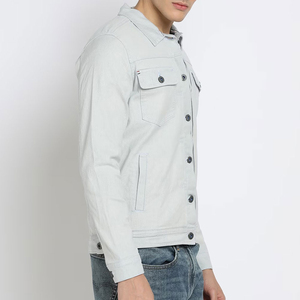 Veste en jean d'hiver unie pour homme, fabrication en usine, veste en jean de marque haut de gamme avec logo personnalisé, veste en jean durable pour homme - Product Image 4