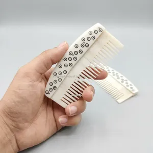 Viking 100% Best Quality Buffalo Bone Comb with carved Natural <b>Hair</b> Care <b>Accessory</b> Premium Quality Styling and Detangling Comb - Product Image 3