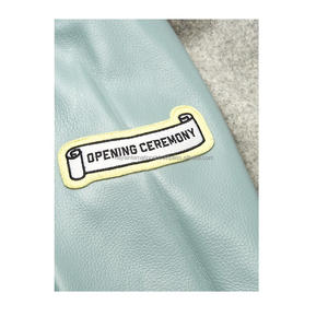 สองสีแขนหนังแท้ HIVJ223 Letterman ที่มีคุณภาพสูง Chenille เย็บปักถักร้อยผู้ชายตัวแทนแจ็คเก็ต - Product Image 6