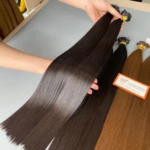 Mejor Precio al por mayor Nano Tip Extensiones de cabello humano Extensiones de cabello virgen Sin procesamiento químico