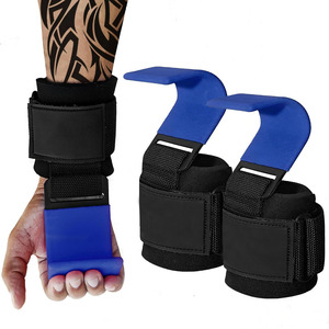 Sangles de poignet réglables en néoprène antidérapantes avec crochets pour la musculation et l'entraînement aux tractions, option logo personnalisé, taille XXL - Product Image 3