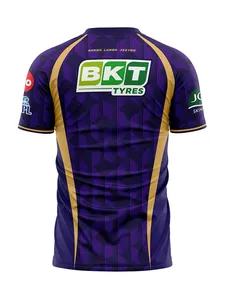 Maillot de cricket d'été imprimé KKR IPL 2026 Premium, personnalisé, respirant, à séchage rapide, en polyester, T-shirt de sport, édition fan RCB - Product Image 2