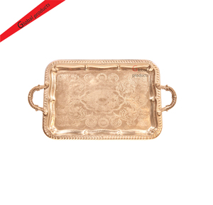 Bandeja rectangular de metal para chocolate, de calidad superior, con acabado en cobre, hecha a mano, para servir en restaurantes, hoteles y mesas. - Product Image 1