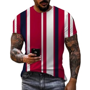 Camisetas de gimnasio de manga corta de verano de gran tamaño, camisetas con estampado de rayas de Hip Hop callejero para hombres y mujeres, ropa informal diaria y ropa deportiva - Product Image 5