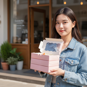 Boîtes en papier kraft jetables écologiques avec logo personnalisé, pelliculage mat pour emballage de plats à emporter, aliments pour bébés, chewing-gum - Product Image 2
