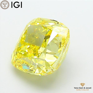เพชรสีเหลืองสดใส ระดับความสะอาด VS1 น้ำหนัก 6.50 กะรัต ใบรับรอง IGI เพชร CVD ที่เพาะเลี้ยงในห้องปฏิบัติการ รูปทรงคุชชั่น สำหรับทำแหวนดีไซเนอร์ - Product Image 4