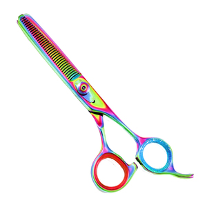 Tijeras Profesionales de Acero Inoxidable Ligeras, Negras y Rojas, con Punta Afilada, para Estilizar el Cabello, para Salón de Belleza, para Cortar y Entresacar Cabello - Product Image 6