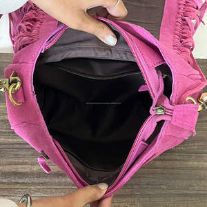 Sac à main bandoulière vintage bohème de haute qualité pour femmes, sac à main en cuir de vachette travaillé à la main avec franges, sac à main bandoulière - Product Image 6