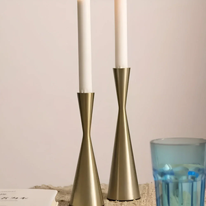 Elegant Durable Antique <b>Brass</b> <b>Candlestick</b> <b>Holder</b> Handcrafted Embossed Multi-Occasion Vintage Style Christmas Centerpiece Home - Product Image 3