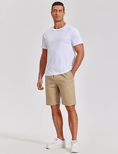 Pantalones Cortos Chino de Poliéster Premium para Hombre, Transpirables, Casuales, Elásticos, con Logotipo Frontal, para Verano y Golf - Product Image 2