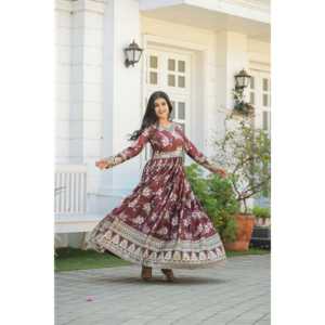 Conjunto de vestido de fiesta para mujer Con parte inferior y conjuntos de mujer elegantes Dupatta - Product Image 4