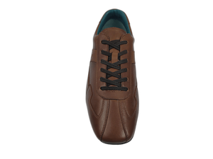 Chaussures de marche décontractées pour hommes en cuir synthétique marron uni à lacets, respirantes, avec semelle intermédiaire en EVA, semelle extérieure en caoutchouc et doublure en polaire, toutes saisons - Product Image 5